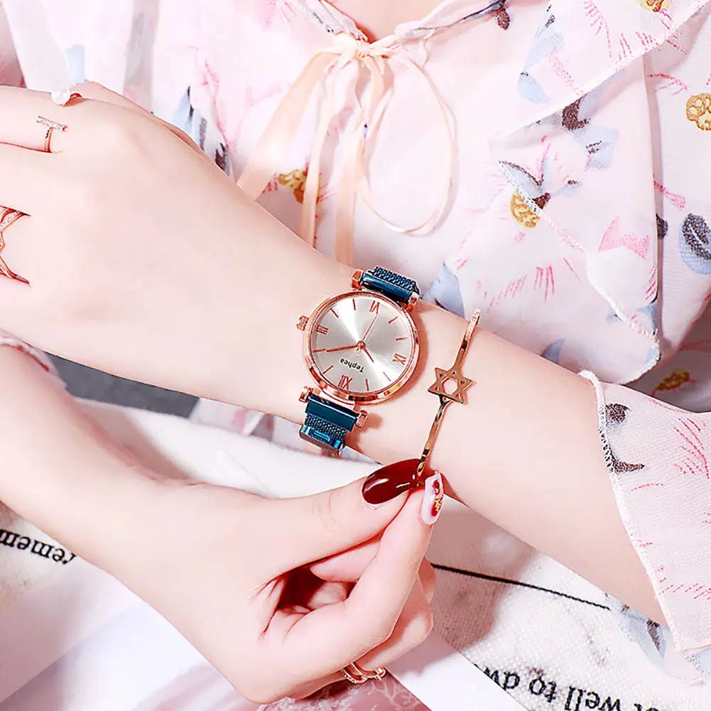 Женские модные роскошные часы из нержавеющей стали изысканные Простые