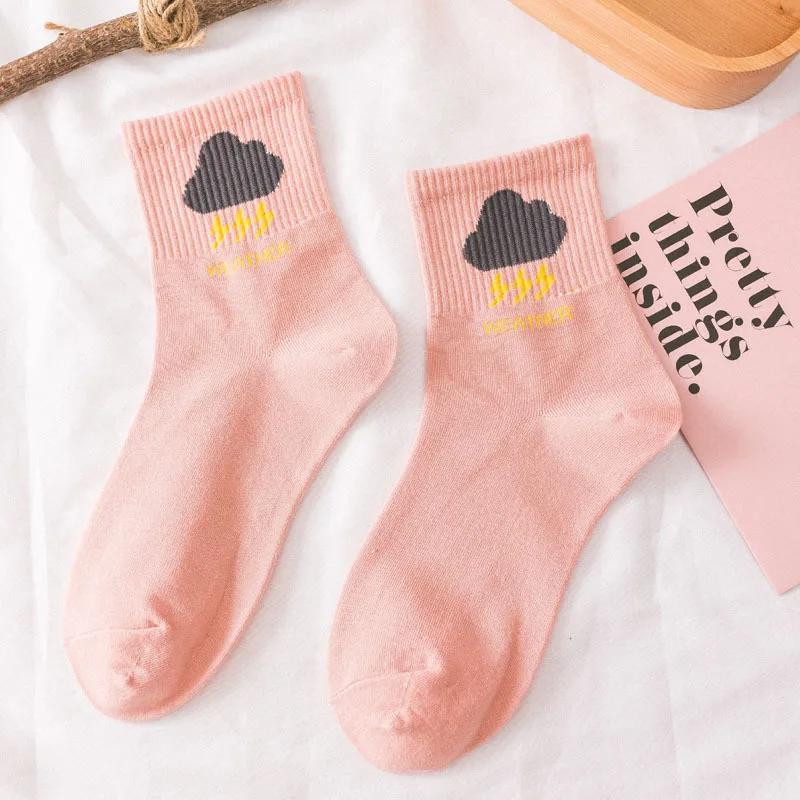 3 Женские модные носки kawaii с рисунком динозавра и фруктовым принтом, повседневные женские уличные забавные носки в стиле Харадзюку Crayon Shin-chan - Цвет: 3