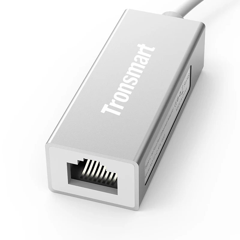 Tronsmart CTL01 Adapter USB3.0 Type-C Male to RJ45 Transverter For LAN Windows Mac Google Chrome OS White Portable Device |