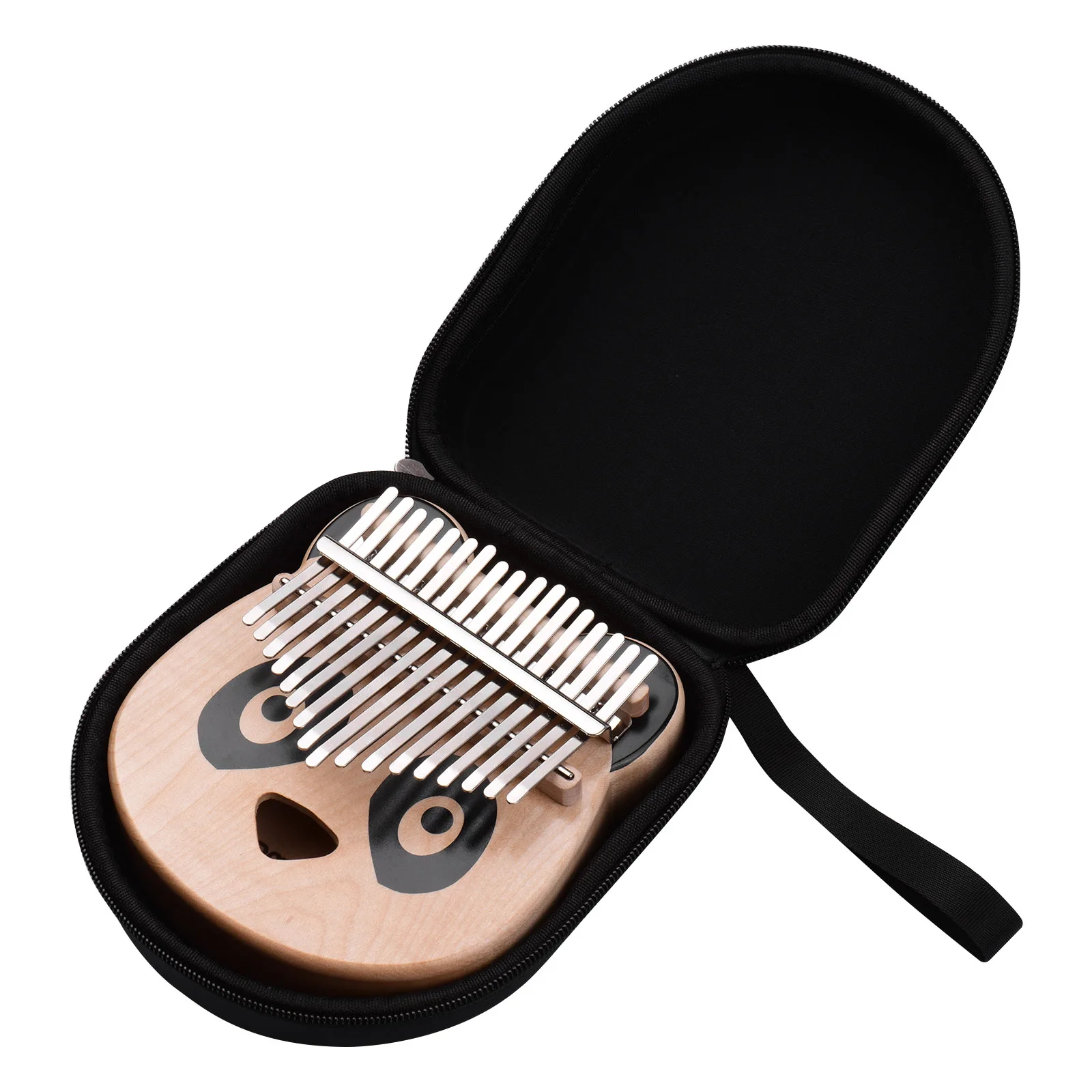 

ammoon 17 Keys Kalimba Portable C Tone Thumb Piano Finger Piano Maple Wood Finger Precussion with Wiping Cloth Notation Stickers