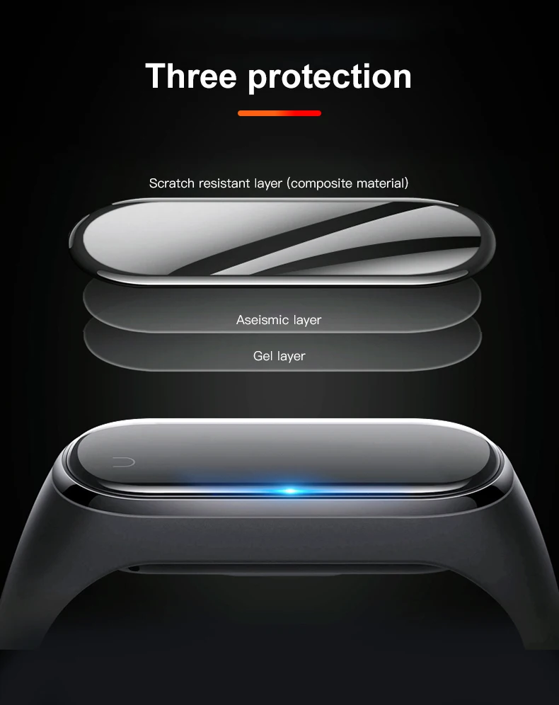 20D Защитная пленка с защитное стекло для xiaomi mi band 4 стекло защита экрана, устойчивая к царапинам пленка mi band 4 полное покрытие, HD mi band 4 пленка