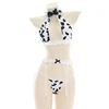 AniLV Cow Series Swimsuit Bodysuit Bikini Maid Unifrom Costume Summer Beach Kawaii Girl Swimwear Skirt Uniform Set Cosplay 2