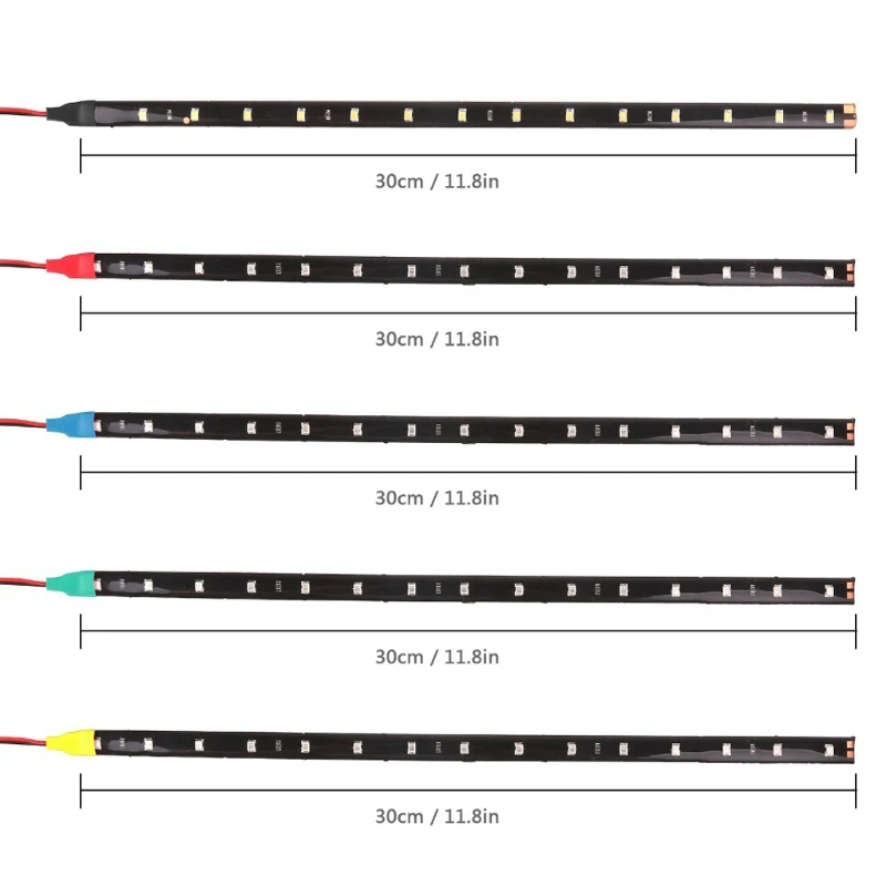 

Car LED Strip Styling Decorative Ambient Light 30cm 15 SMD Lamp Waterproof LED Flexible Atmosphere Light Tape Light
