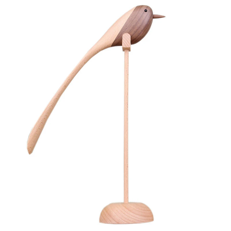 Скандинавская фигурка птицы с длинным хвостом деревянные скульптуры стол
