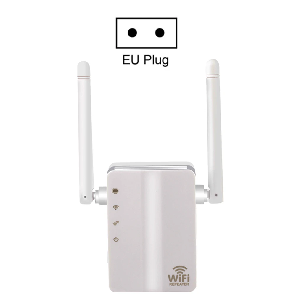 EU Plug 300 Мбит/с беспроводной Wi-Fi маршрутизатор беспроводной AC удлинитель маршрутизатор усилитель WPS с 2 антеннами с высоким коэффициентом усиления сети WiFi роутеры - Цвет: EU Plug