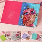 5D DIY алмазная живопись, открытка, специальная форма, день рождения, фестиваль, карта Санта-Клауса, рождественские открытки на крафт-бумаге, подарок на Рождество