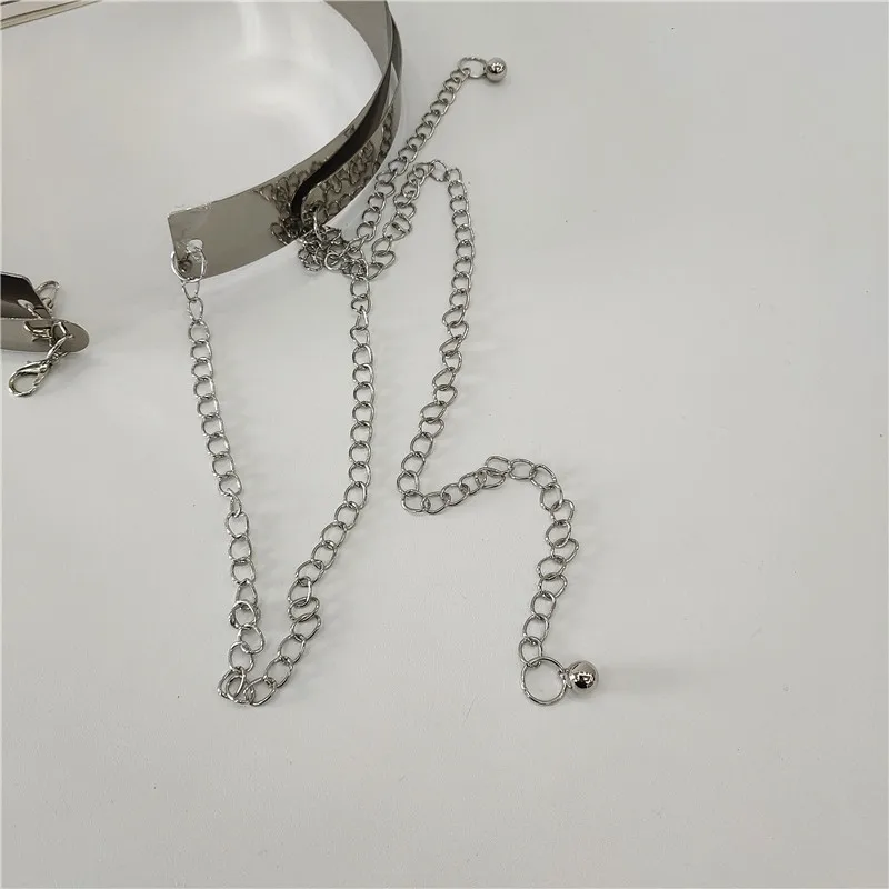 

Iron Silver Belt Female Ornament Waist Seal with Skirt Retro Simple Coat Thin Belt Versatile Simplicity Waist Girdle