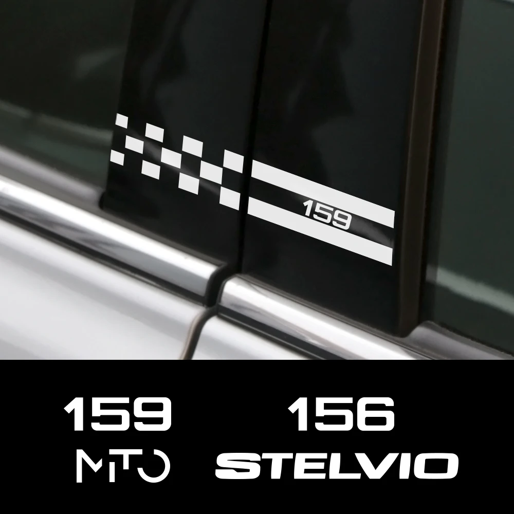 2 шт. для Alfa Romeo Giulia Giulietta 159 156 MITO Stelvio 147 Sportiva Car B наклейки на столб сделай сам