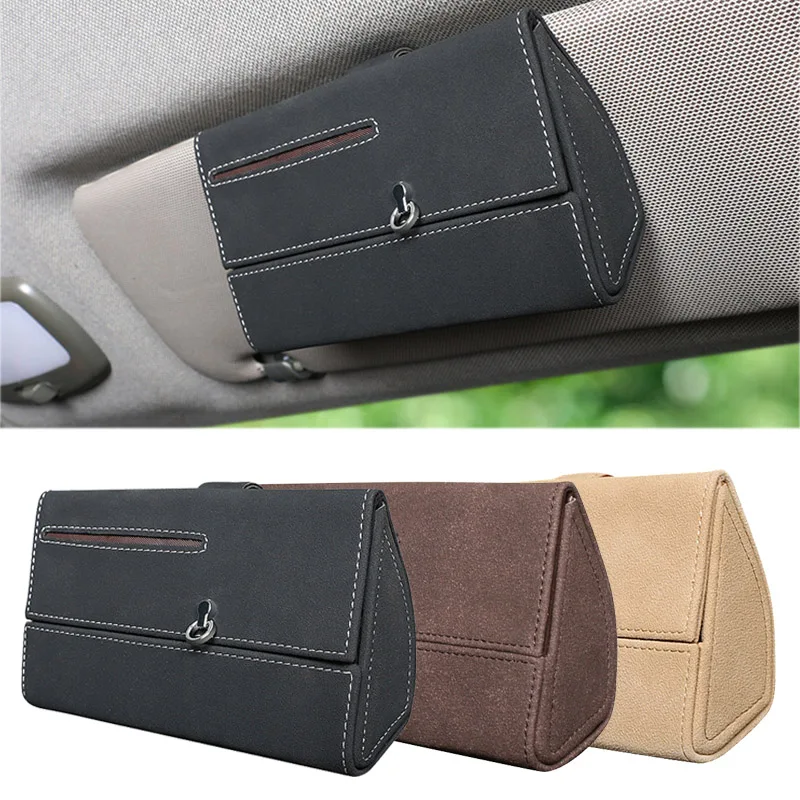 

Portable Triangle Sunglasses Box Folding Waterproof Strong Magnet Eyewear Case Glasses Protective Organizer Solid Color