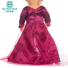 Одежда для куклы, размер 43 см, игрушка для новорожденной куклы и 45 см, американское платье принцессы для куклы, повседневная одежда