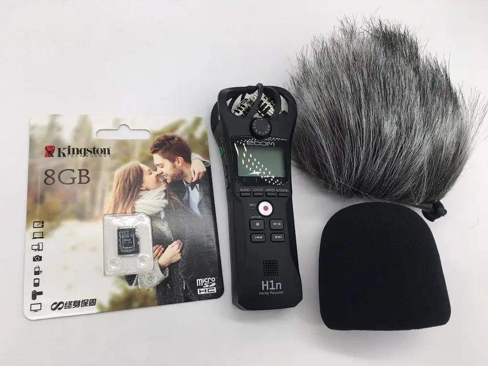 H1N and 8G card ZOOM H1N handy recorder Цифровая камера аудио рекордер Запись интервью стерео микрофон для DSLR - Цвет: H1N and 8G card