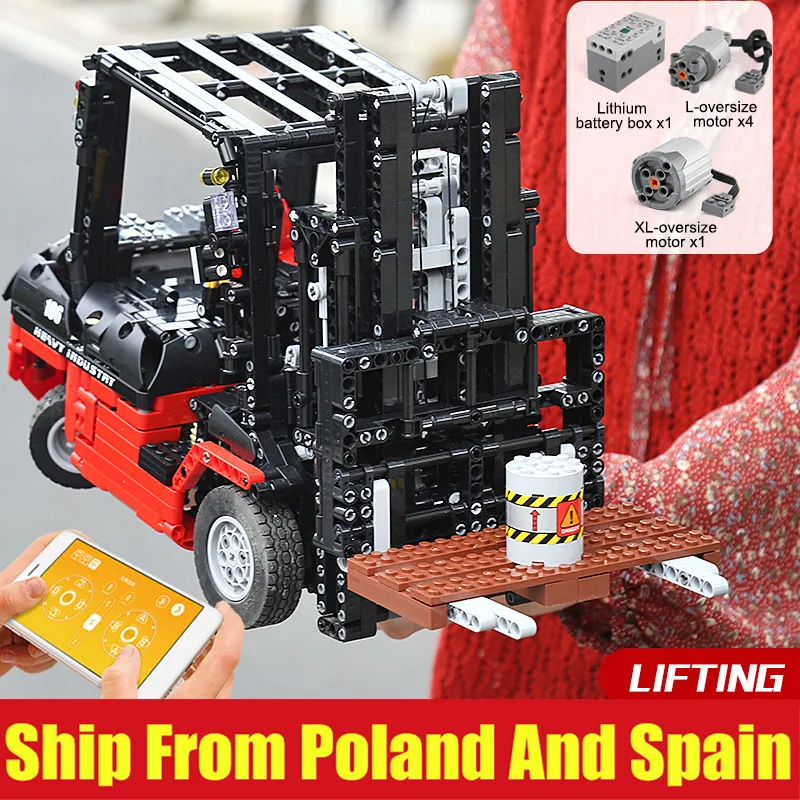 Высокотехнологичный моторный автомобиль Mould King 13106 совместимый с 3681 вилочным