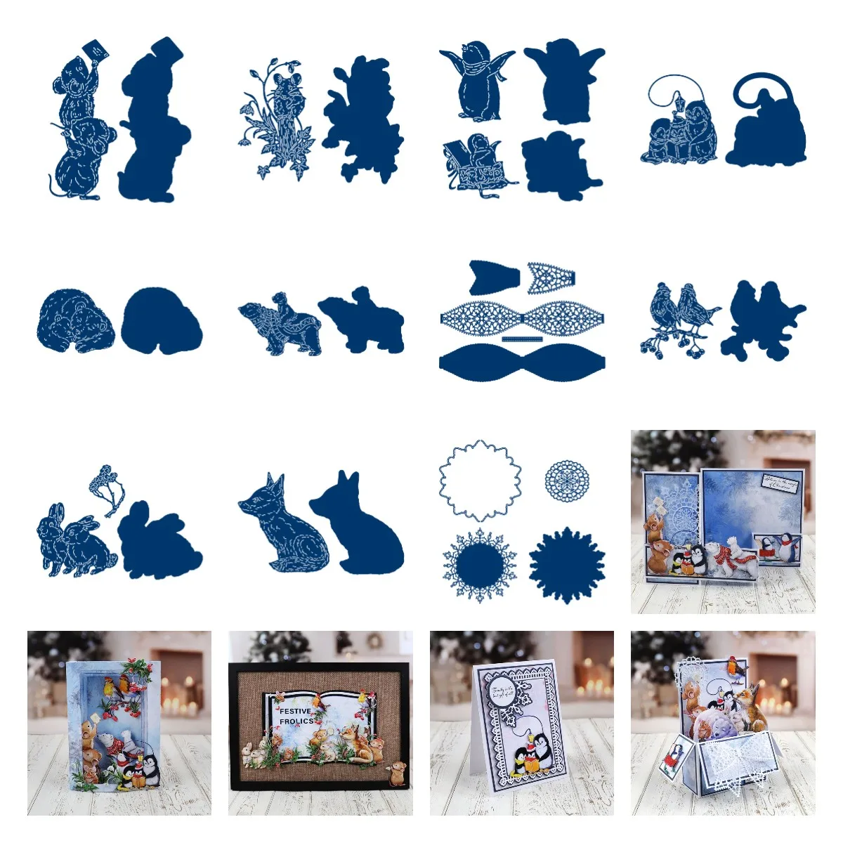 

Bear Mouse Flower Penguin Metal Cutting Dice And Stamps Stencils For Scrapbooking Stamps Embossing Mold Diy Paper Cards Craft