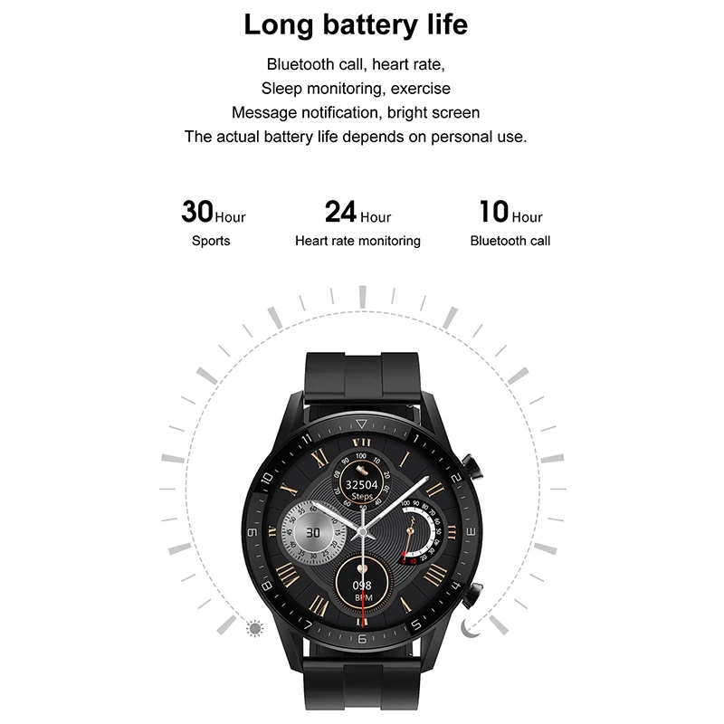 

Smart Watch Men Bluetooth Contact Screen Waterproof Smartwatch for Android IOS Sports Fitness Smartwatches