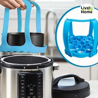 pressure cooker sling steamer silicone bakeware lifter instant pot accessories anti scalding egg steamer rack basket with handle