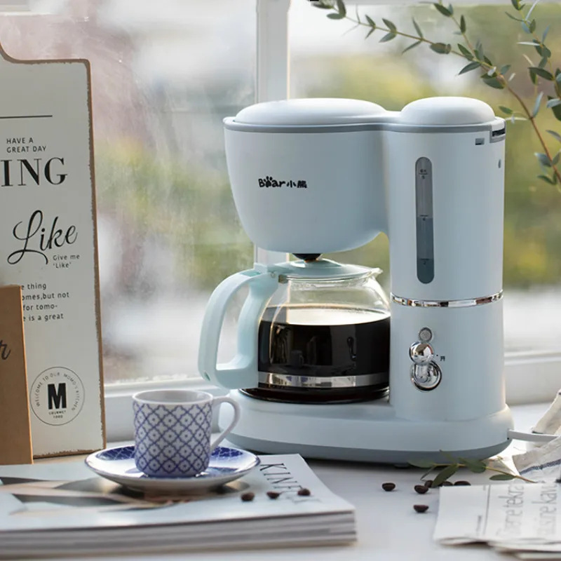 Кофе машина для эспрессо капельная Кофеварка 600 мл чайник стеклянная бутылка