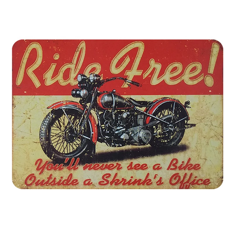 retro motorcycle signs vintage metal tin plate classic iron picture decor wall of garage bar cafe home gym