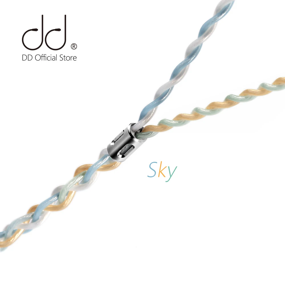 Кабель для наушников DD ddHiFi BC120B (Sky) Air Series штекер 2 5/3 5/4 4 мм 2Pin разъем MMCX/0 78 Hi-Fi