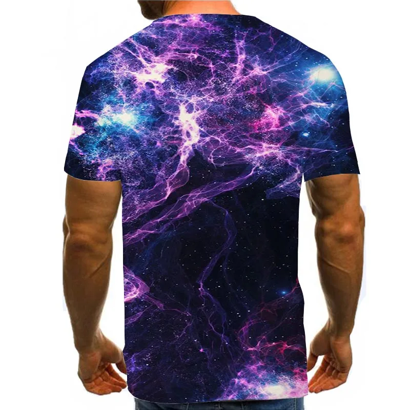 

Men's Graphic Shirt 3D Print Galaxy T Shirt Novelty Top Space Casual Tee US Size Unisex Clothing