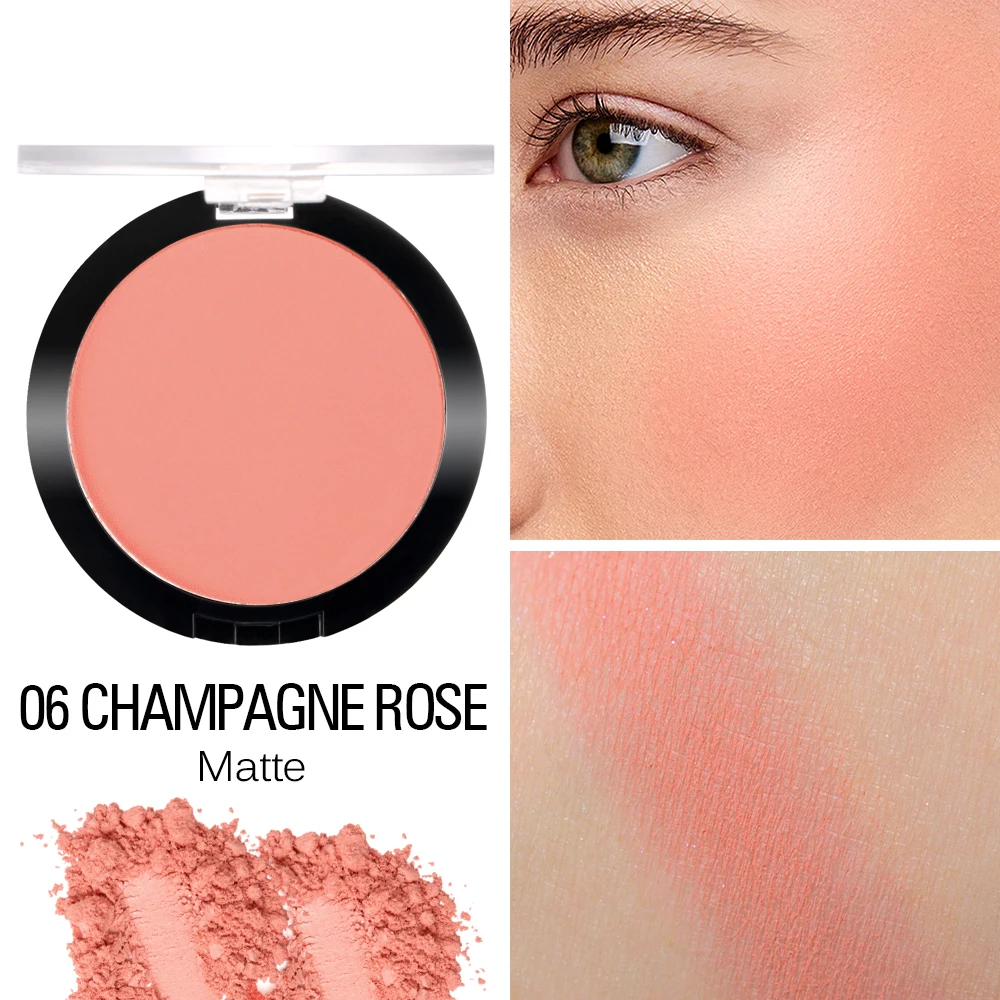 06 Champagne Rose SACE LADY Румяна для лица пудра макияж матовые румяна профессиональная Румяна для щек макияж натуральный персик косметика - Цвет: 06 Champagne Rose