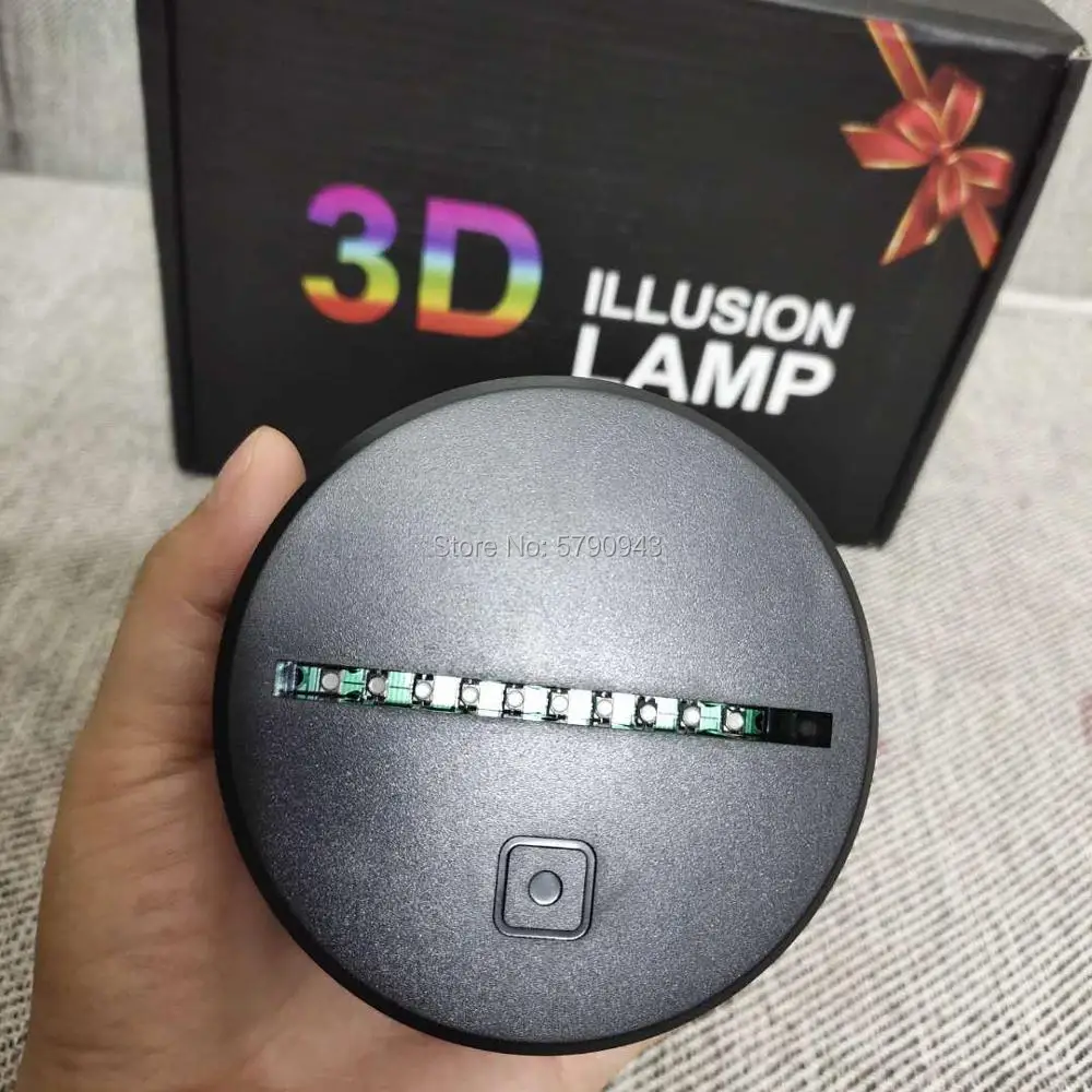 3D иллюзионная лампа для домашних животных собак сенсорный светодиодный