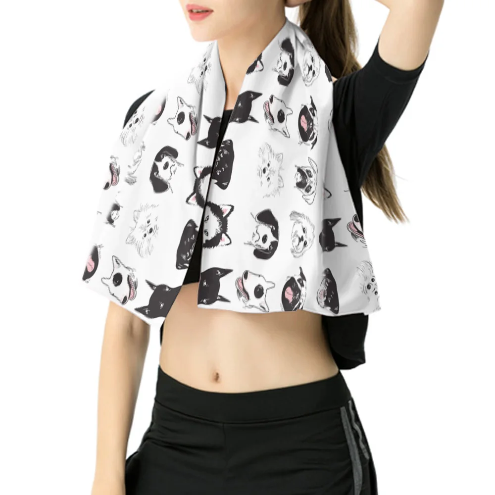 Забавная собака хаски Doberman Pomeranian Bulldog мопса банное полотенце Кемпинг Аксессуары