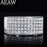 1 33ctw round df color excellent cut moissanite engagement wedding band solid 18k white gold half eternity