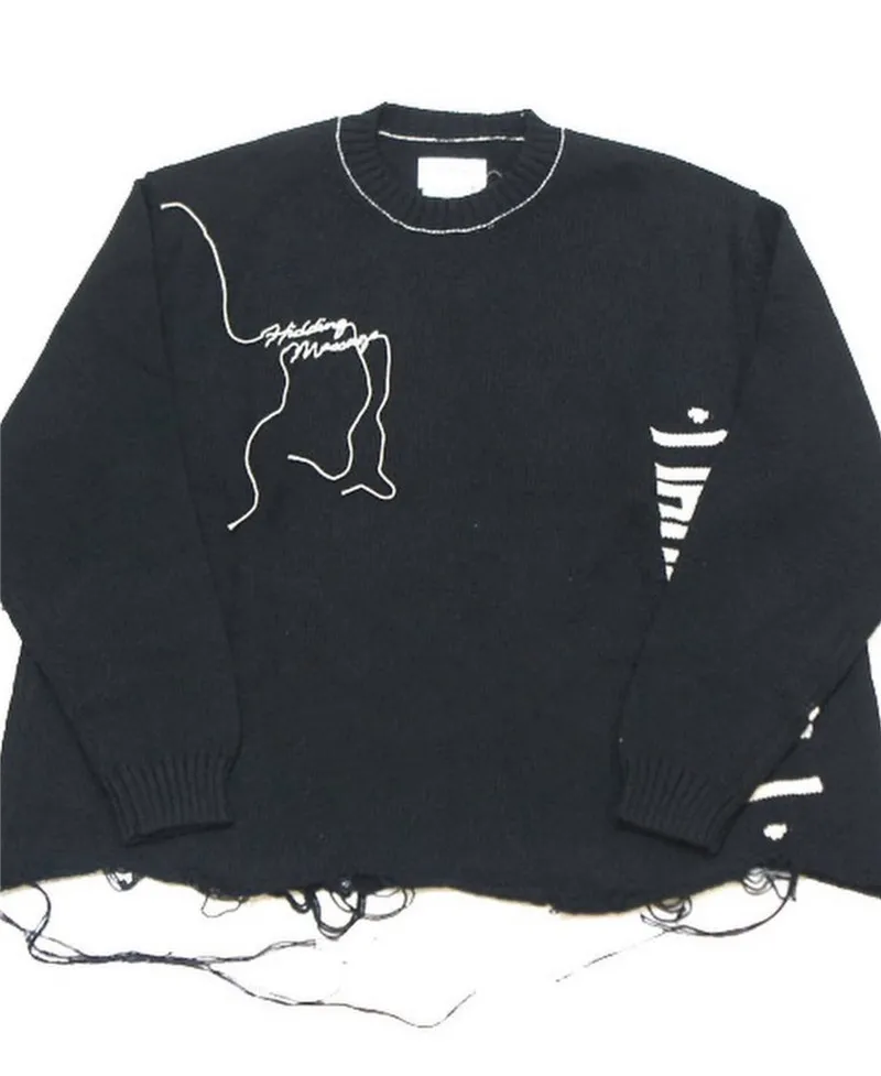 

Double Mary me letter tassel destroys knitting high street wo T-shirts and women's casual