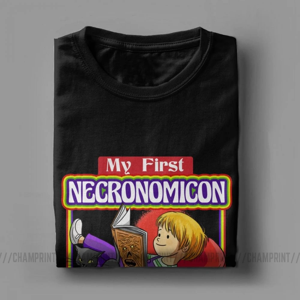 Модные мужские футболки My First Necronomicon футболка с надписью Fun With The Evil Witchcraft 100%