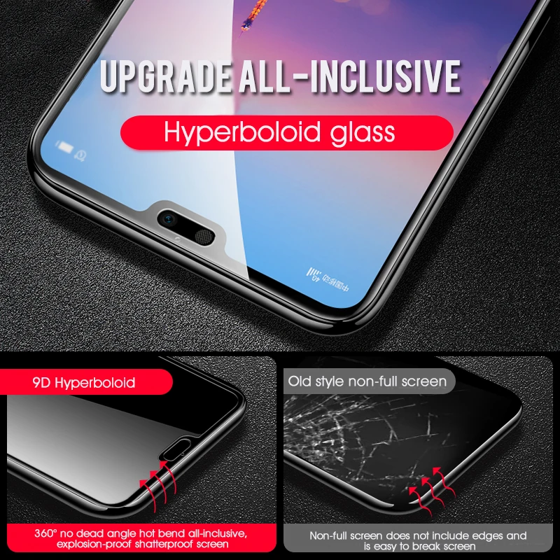 25 шт 9D полное покрытие изогнутое закаленное стекло для huawei Y9 prime Y7 pro Nova3 lite P smart Honor 8A Honor 10i