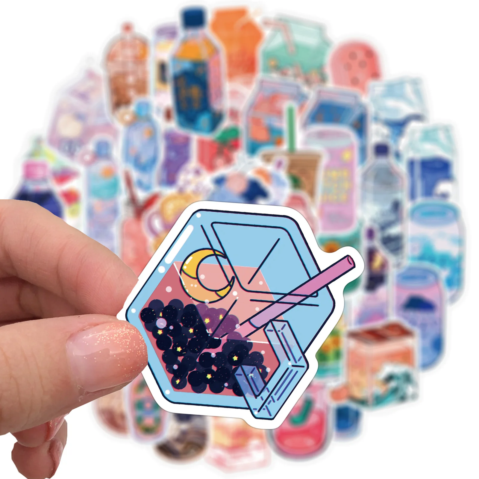 10/50PCS INS Style Cute Drink Stickers Bubble Tea Luggage Laptop Fridge Guitar Graffiti Aesthetic Cartoon Kids Gift | Игрушки и хобби
