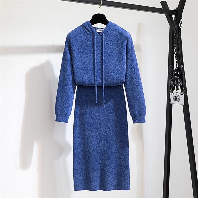 Женский вязаный комплект из двух предметов с юбкой одежды женская одежда 2019 |