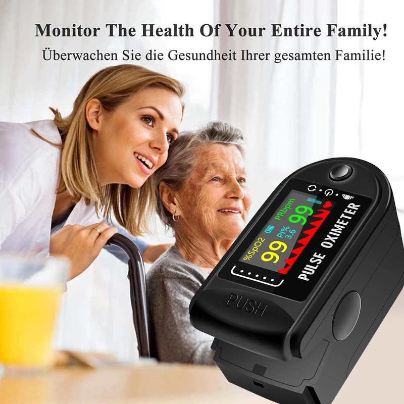 Пульсоксиметр на палец для измерения кислорода в крови |