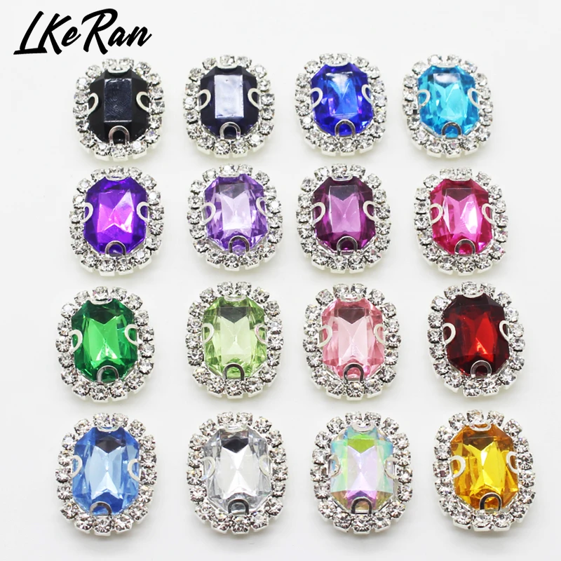 Акриловые пуговицы для одежды 10 шт. дуговые прямоугольные Стразы сделай сам