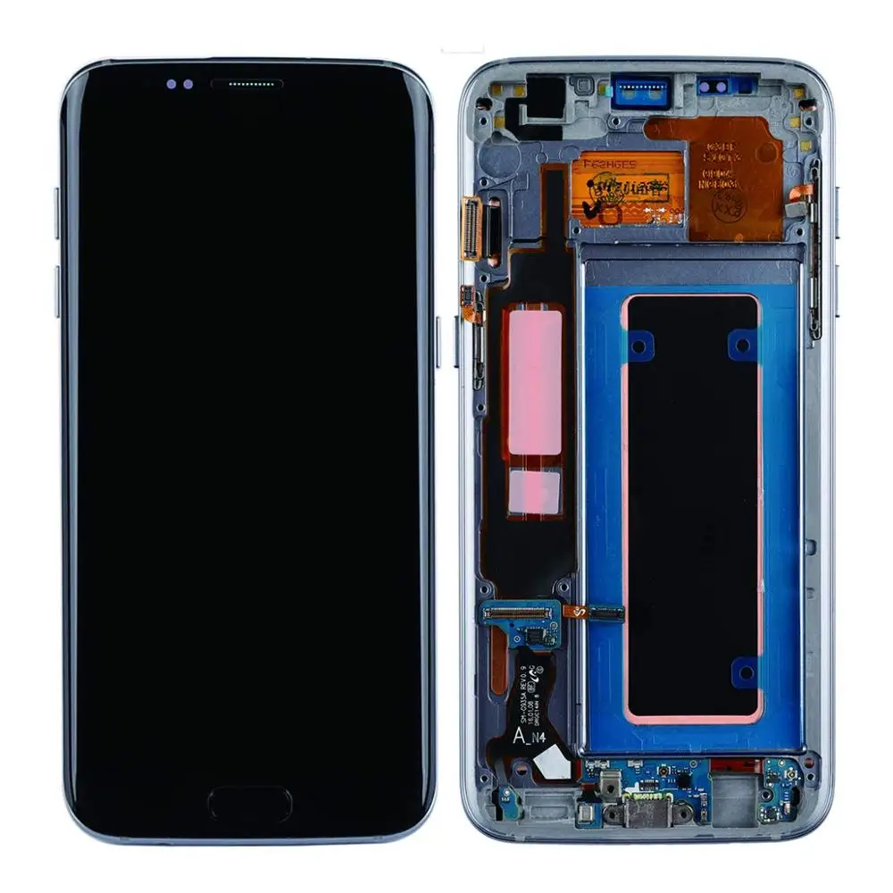 Super AMOLED 5,5 ''сменный ЖК-дисплей для SAMSUNG S7 Edge Pantalla G935 G935F с рамкой