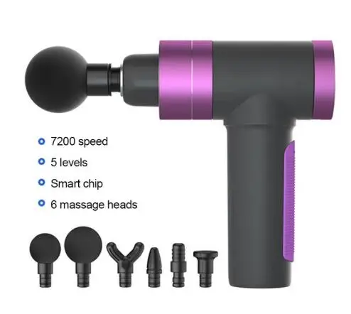 Новые массажные пистолеты с сенсорным экраном 6 головок массажер для мышц ЖК