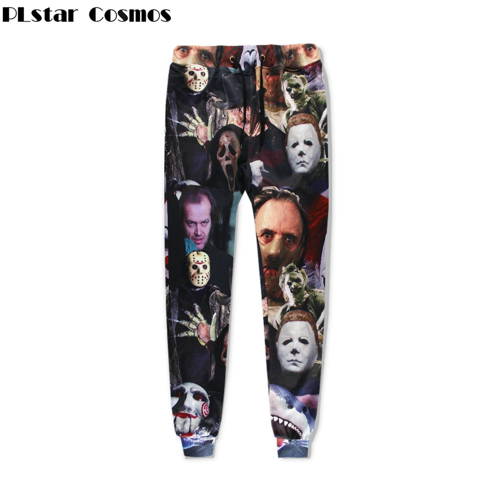 

PLstar Cosmos Men/Women Hoodies Horror Movie Killers/Halloween Devil/Shark/Zombie 3D Printed Hip Hop hoodie+Joggers pants Set