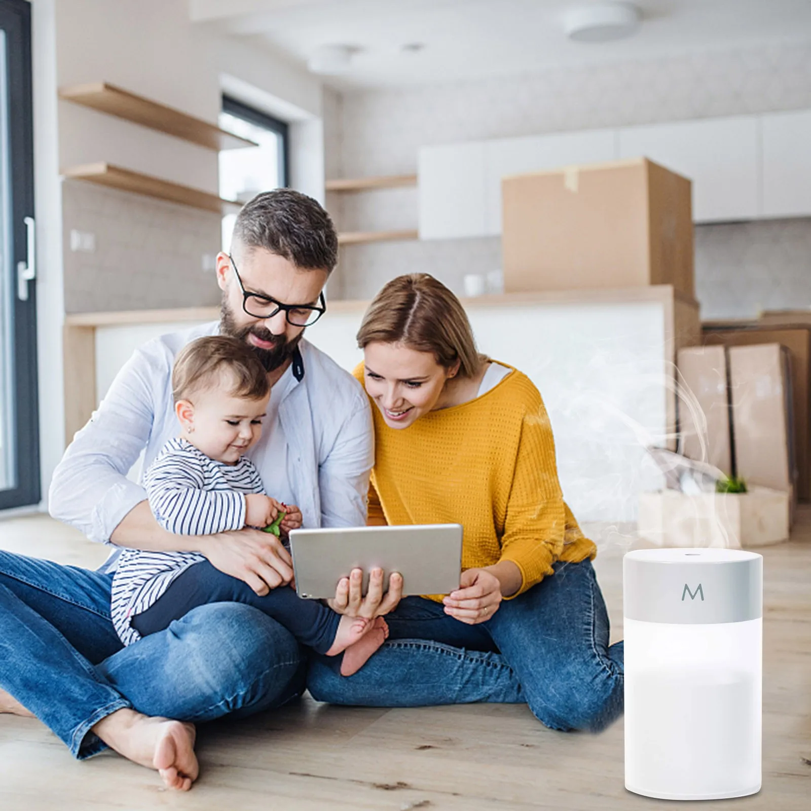 

260ml Cold Fog Humidifier Colorful Night Light Air Humidifier Home Desktop Moisture Mist Maker Portable Cool Sound Humidifier