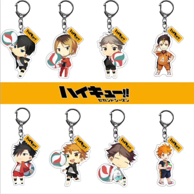 2020 Новый Аниме Haikyuu! Акриловый брелок для ключей женская сумка ювелирные изделия