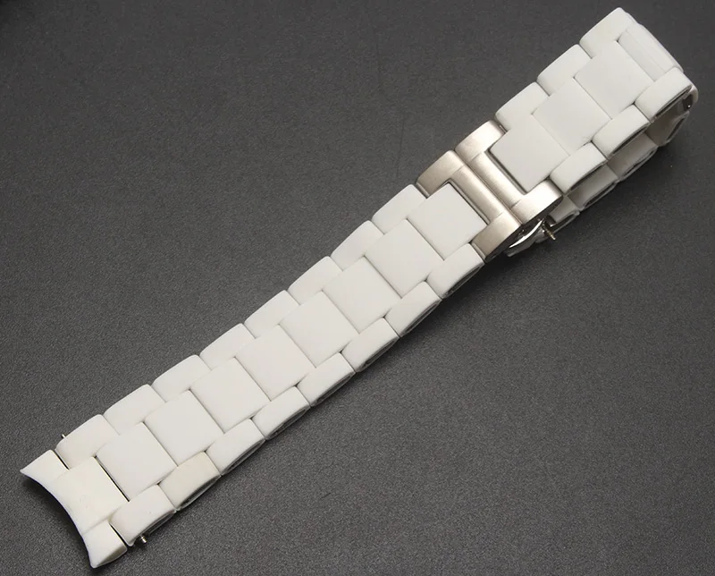 Резиновый и силиконовый ремешок из нержавеющей стали для часов с пряжкой-бабочкой ремешок для Армани ар5905 Спорт 20 23 мм черный коричневый белый синий