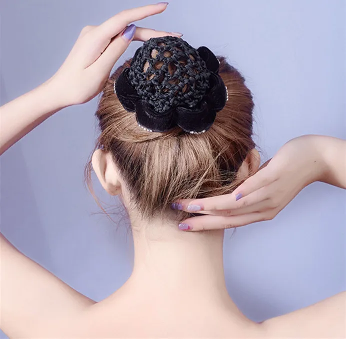 Женские Модные банты с искусственным жемчугом для танцев разноцветные локоны