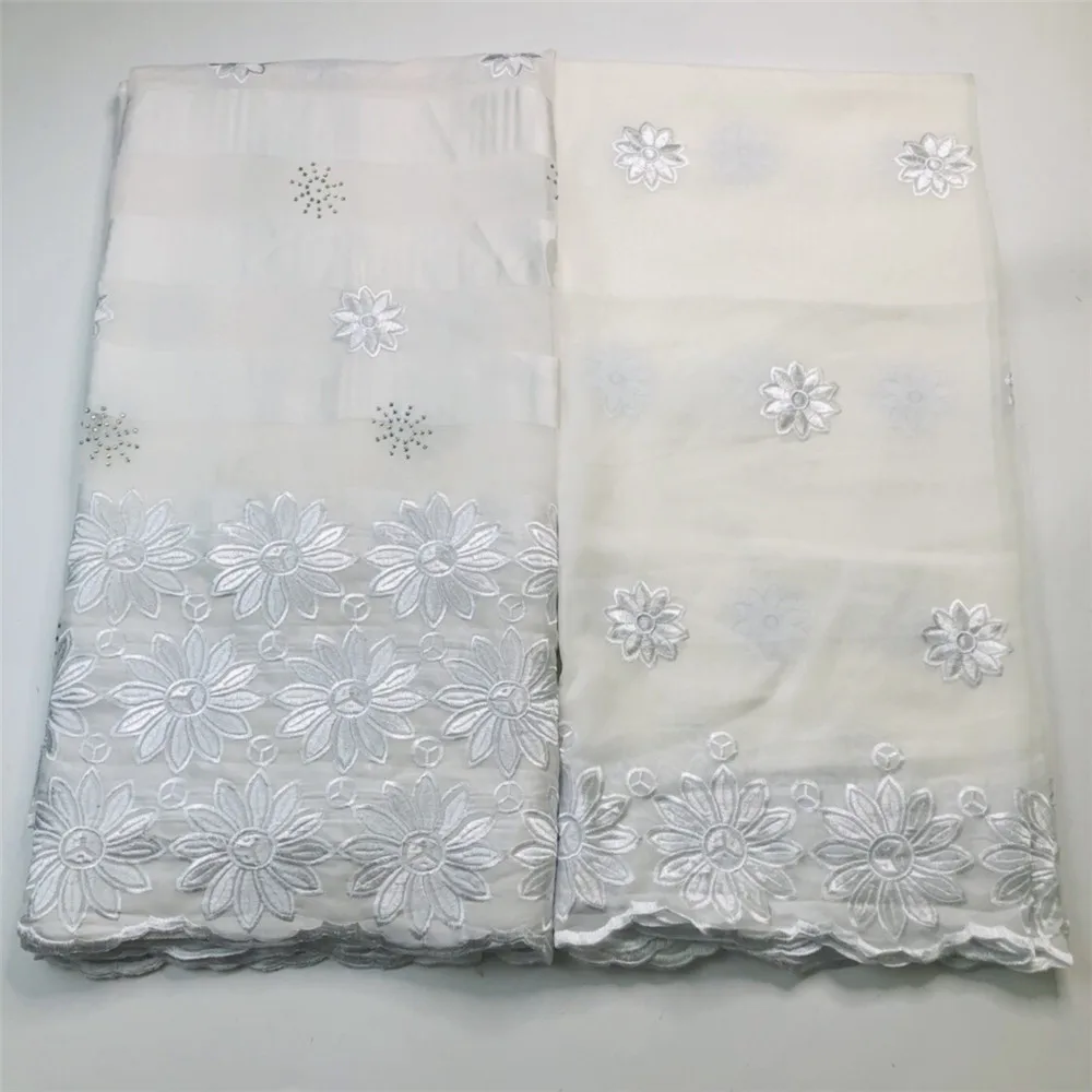 Шифоновая лента с вышивкой 5 ярдов + 2 ярда|Ткань| |