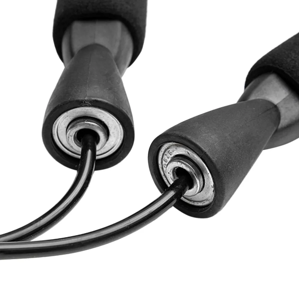 Aerobic Exercise Boxing Skipping Jump Rope Adjustable Bearing Speed Workout Fitness GYM Bodybuilding Black | Спорт и развлечения