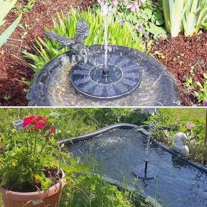 

Floating Fountain Garden Fountain Decoration Pond Pond Solar Panel Power Supply Water Pump Garden Lotus Decoration Bird Bath