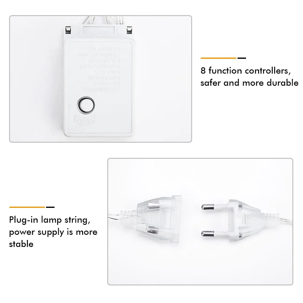 Светодиодный Ночной светильник занавеска сказочный 220 В Рождественский