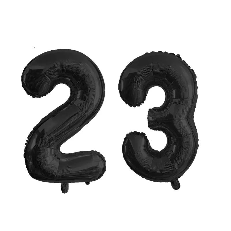 2 шт 32/40 &quotБольшой размер номер 23 лет фольги гелиевые шары розовое золото для