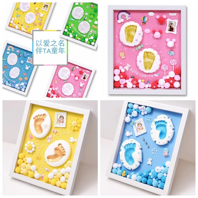 Детская Форма для печати ступней детская пудра штукатурка глина ручная печать