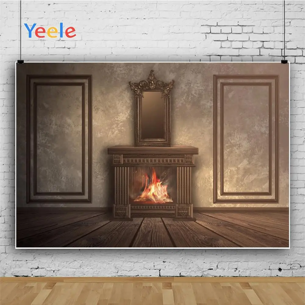 Гостиная Лофт камин пламя элегантная фотосессия фотография фоны