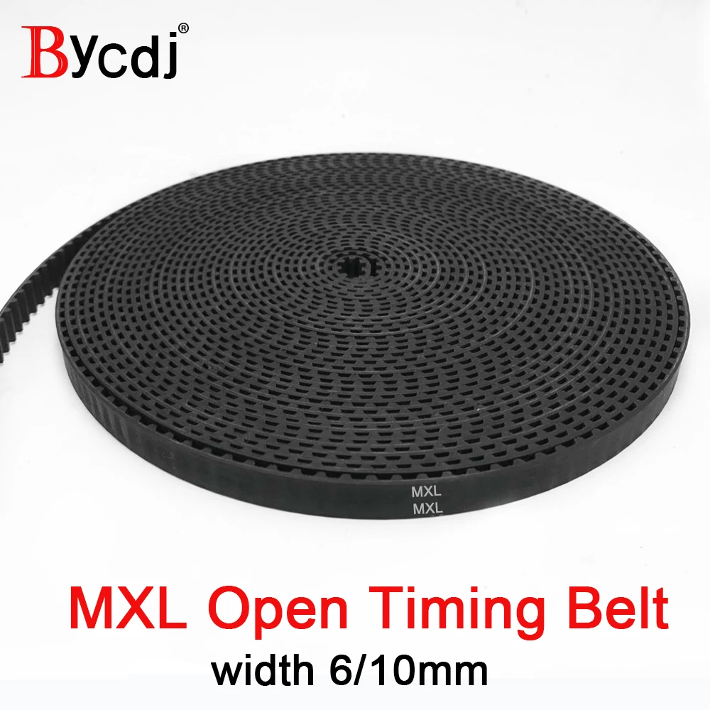 Синхронный ремень синхронизации Bycdj Trapezoid MXL черный резиновый неопреновый
