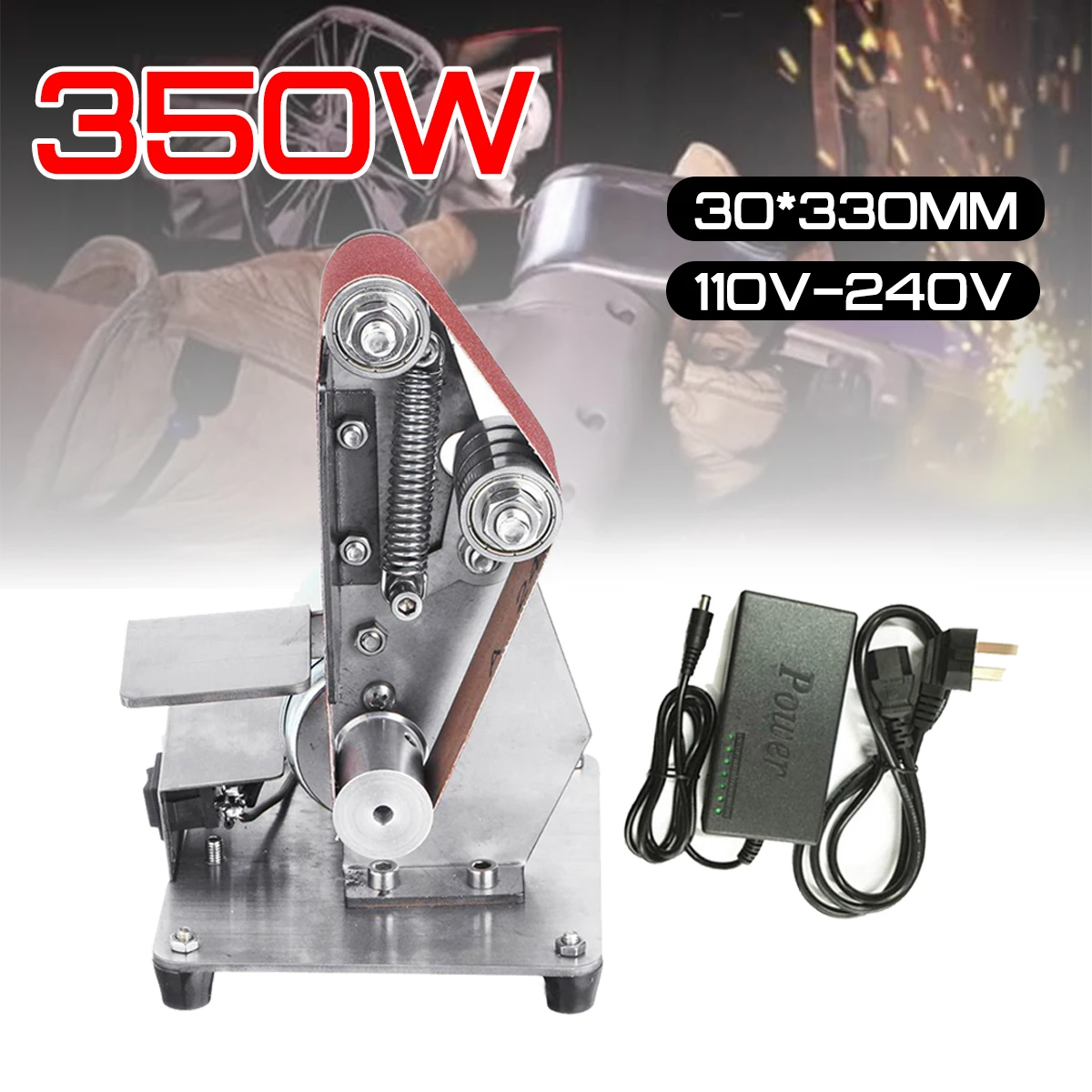 350 Вт мини электрический ленточный станок шлифовальный абразивные ленты DIY